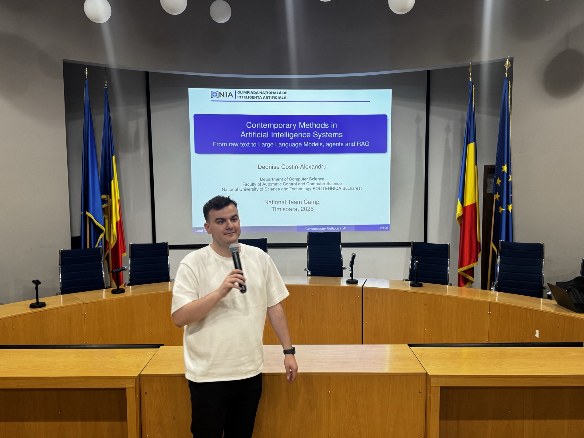 Presenting "Contemporary Methods in Artificial Intelligence Systems" at the National Team Camp